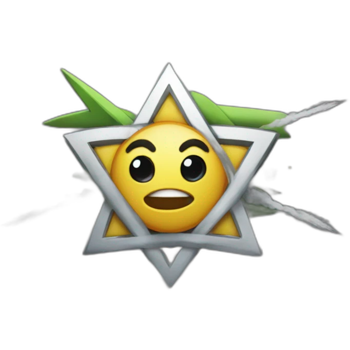 Star of David missiles on Gaza emoji