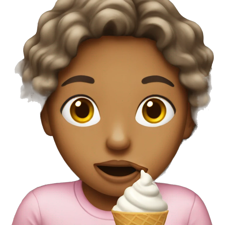 girl eating icecream  emoji