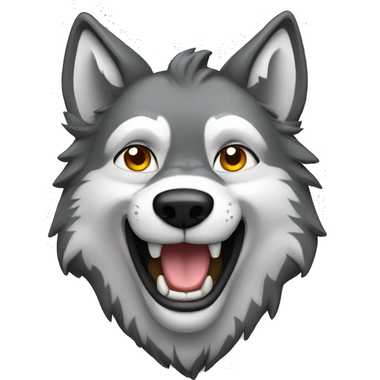Happy Male wolf emoji