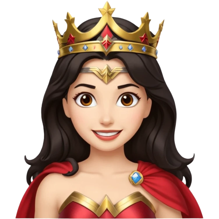 Haz un emote de una mujer maravilla emoji