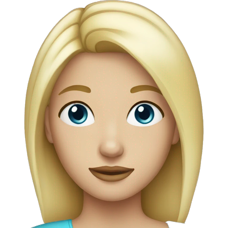 24 year old woman blonde hair blue eyes emoji