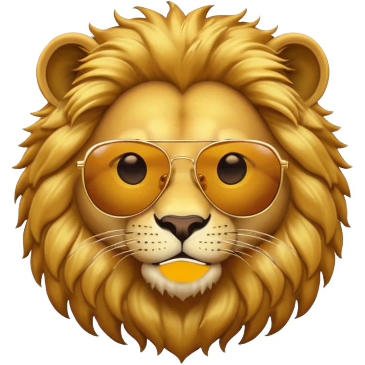 lion face with sunglasses emoji