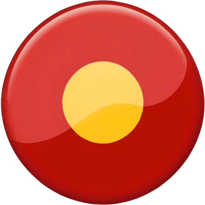 black and red country flag with a medium-sized yellow circle in the middle emoji