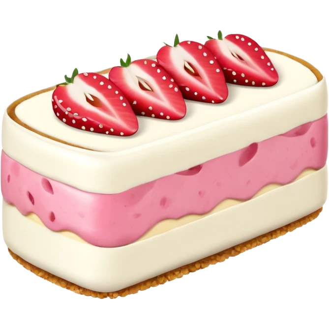 Strawberry cheesecake sushi emoji
