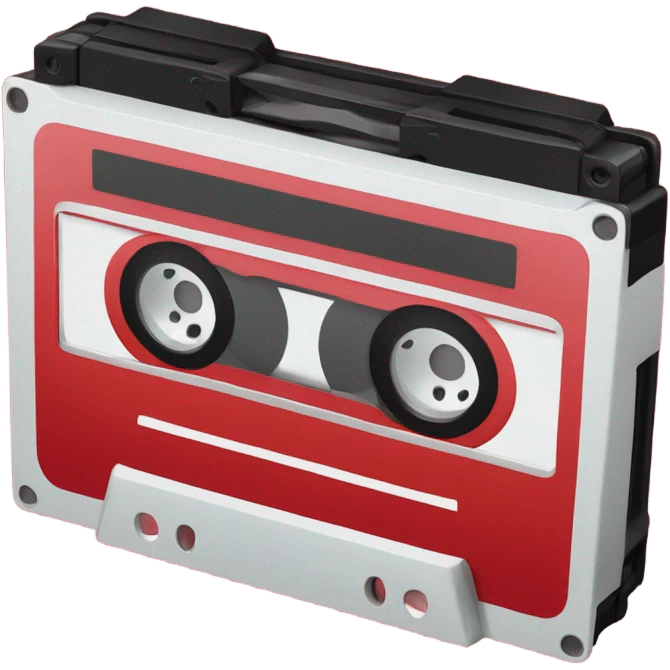 one red cassette tape emoji