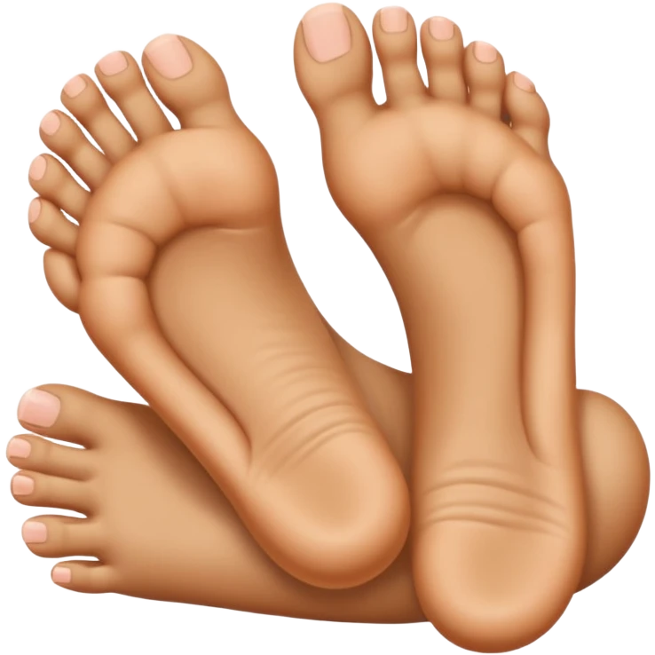 Bottom of a right foot with big top pointing up and The little toes curled dow emoji