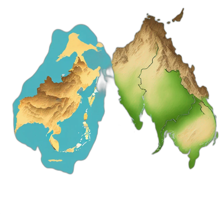 maps of Indonesia and Malaysia together emoji
