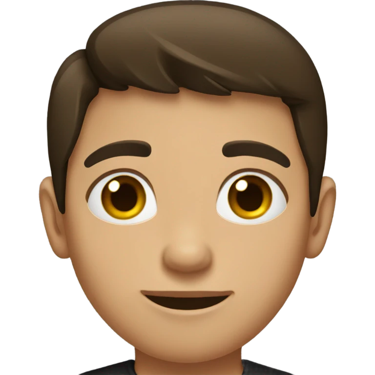 Brunette boy in black shirt emoji