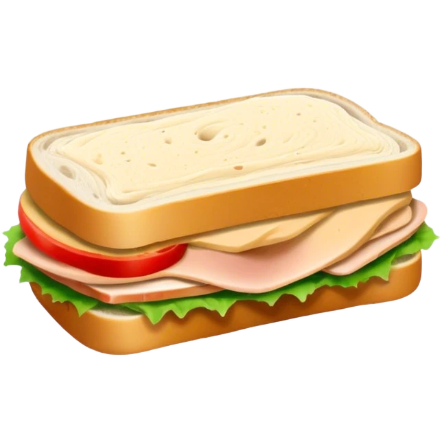 Sandwich with turkey and hummus inside emoji