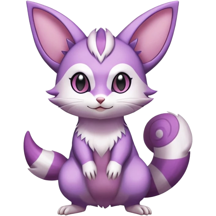 Shiny Furret-Espeon-Furret-Noibat-Purrloin-Delcatty-Hybrid (Full body) emoji