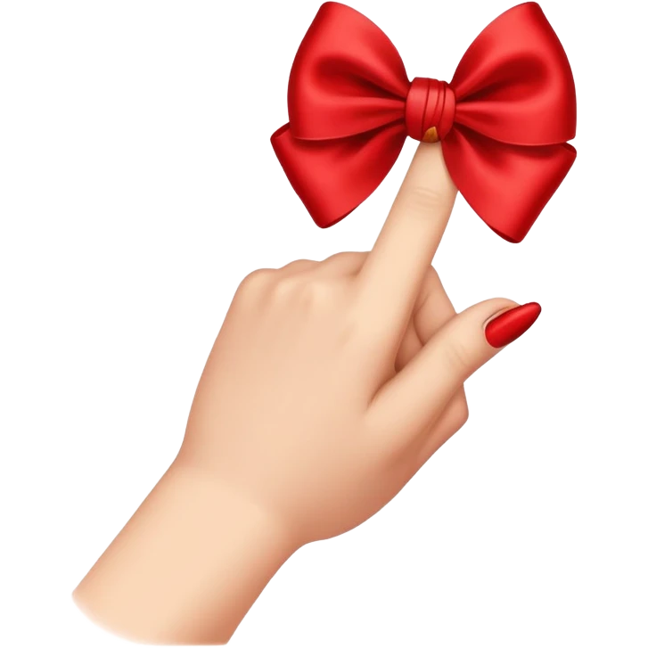 finger with a bow emoji