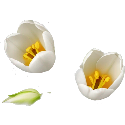ramo de tulipanes blancos emoji