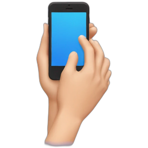 Hand scrolling on phone emoji