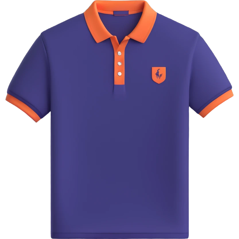 A short-sleeved polo shirt in a ribbed texture, front view emoji