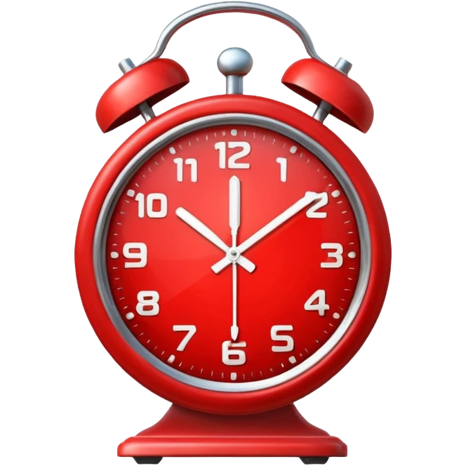 clock red modern emoji