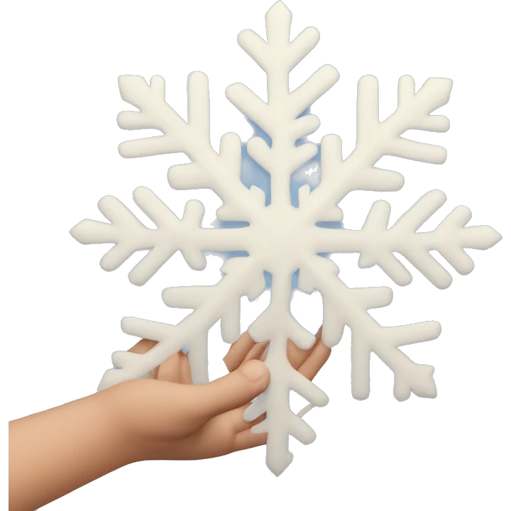 snowflake in the palm of your hand emoji