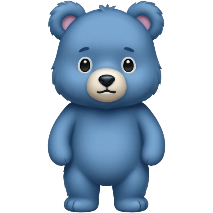 blue bear that is blue-colored emoji