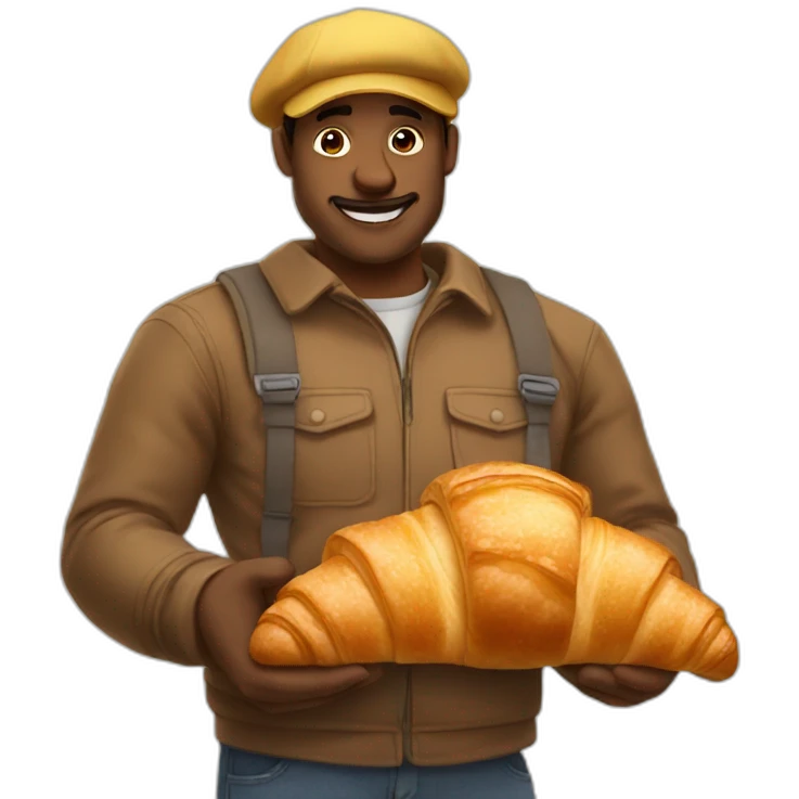 Croissant man emoji