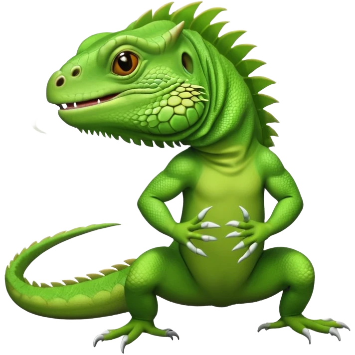 Poo iguana dancing with cocaine  emoji