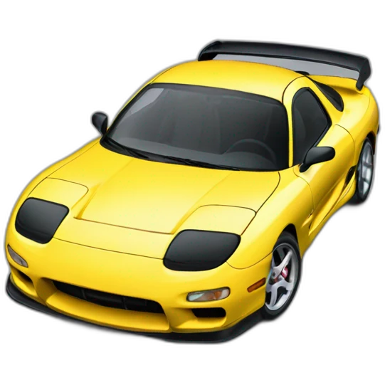 yellow rx-7 fd3s car emoji