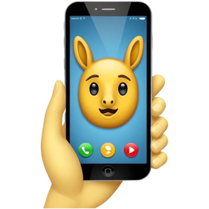 celular con llamada que diga "cliente 1" emoji