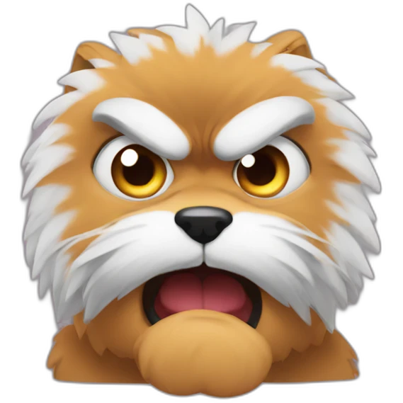 Angry poms emoji