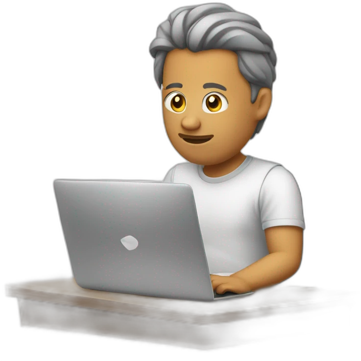el noba jugando en la pc emoji