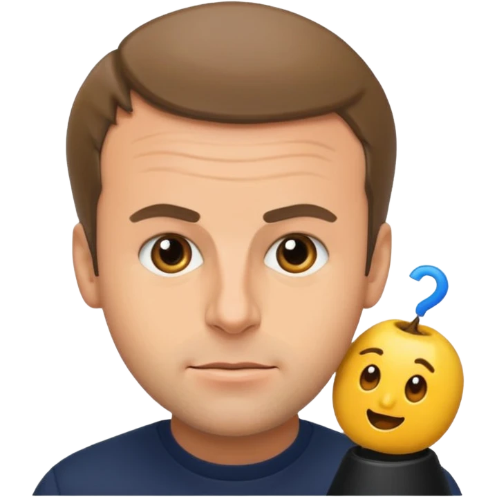 Macron entrain de faire caca emoji