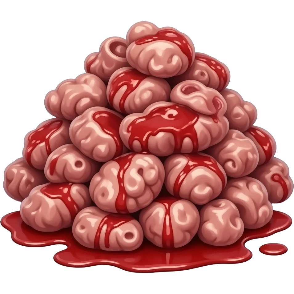 Bloody pile of guts that’s coquette emoji