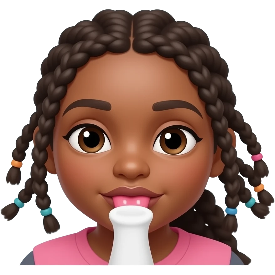 Black woman fellatio white penis emoji