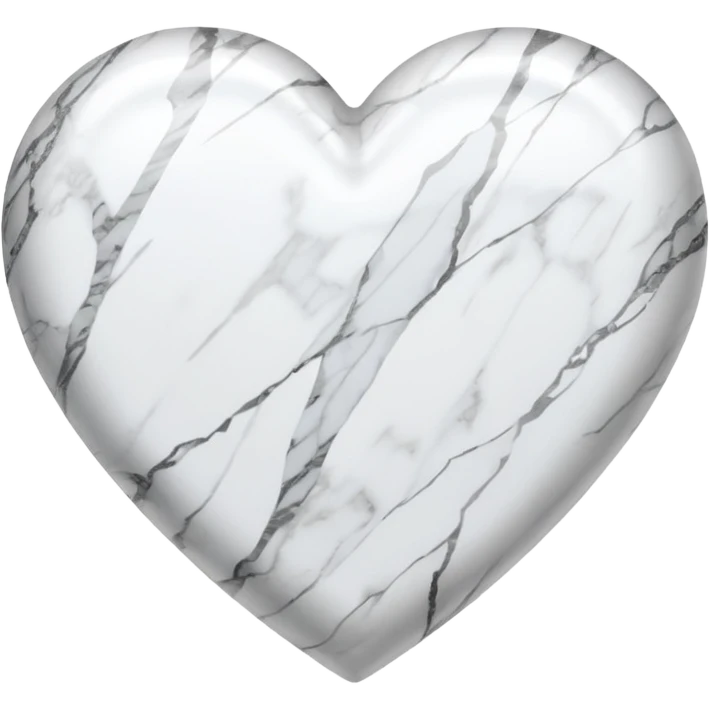 white heart with a marble texture emoji