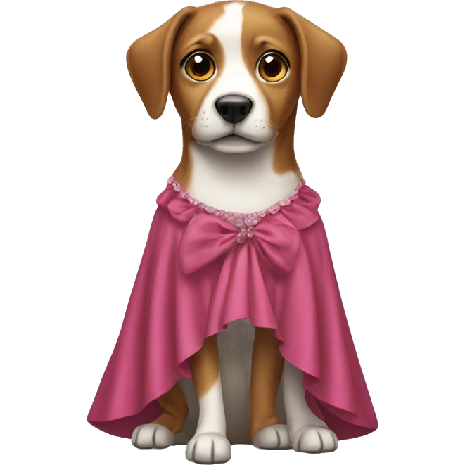 Dog with a dress emoji