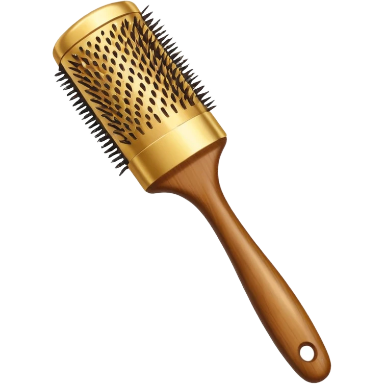 golden hair brush emoji