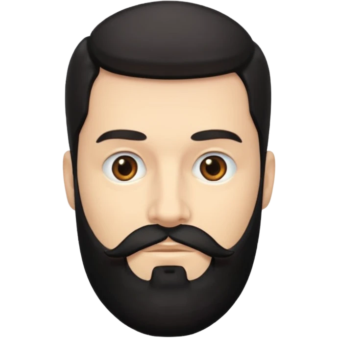 Hombre blanco con barba negra emoji