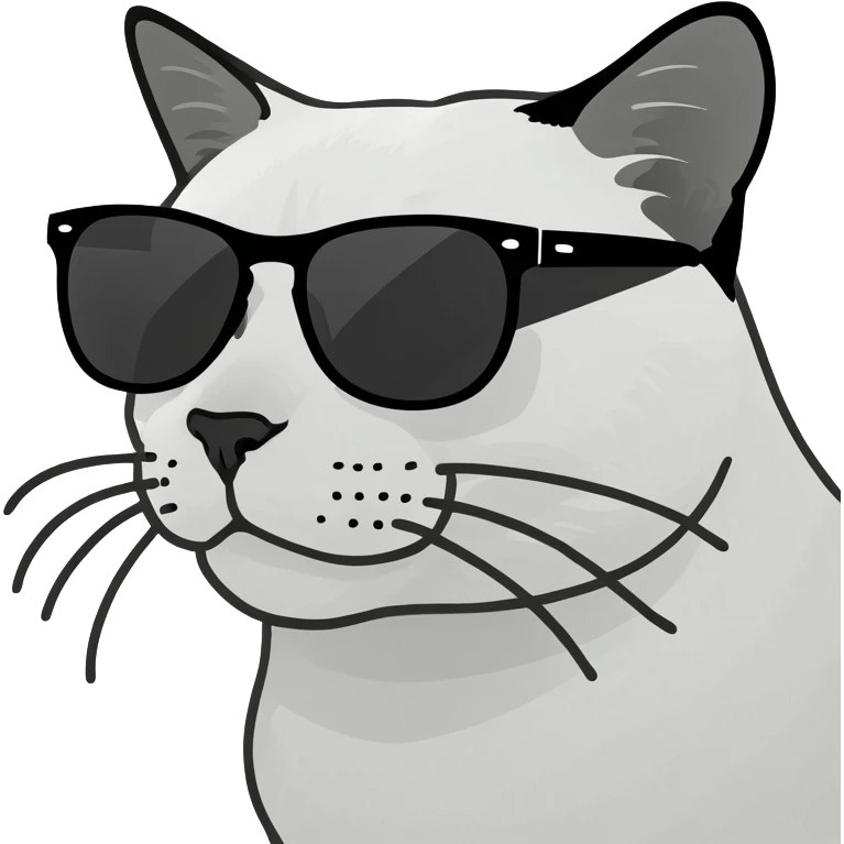Cat with sunglasses emoji