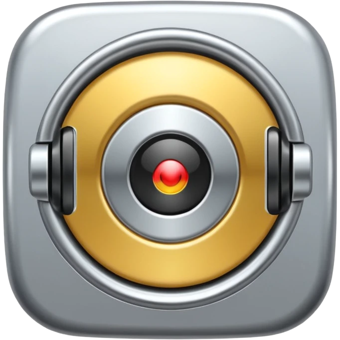 audio metallic silver chrome emoji