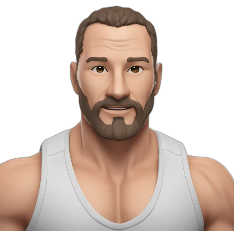 Muscular-guy-white-air-white-beard emoji