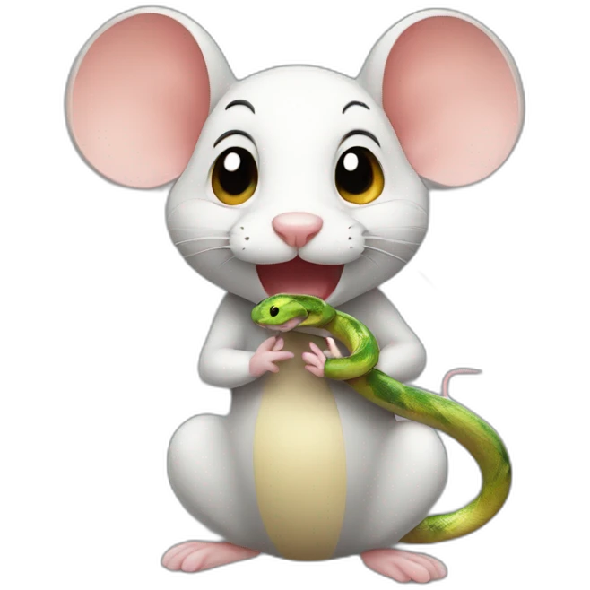 mouse with snake body emoji