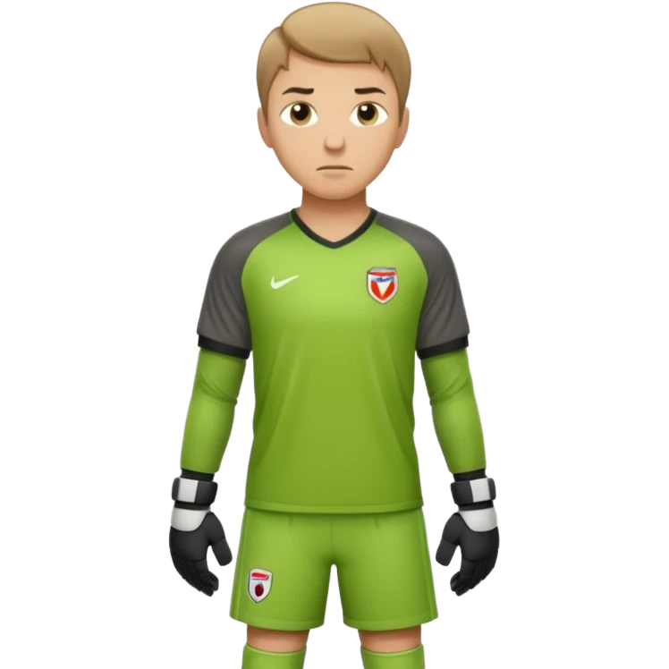 soccer goalkeeper standing ready for a penalty emoji