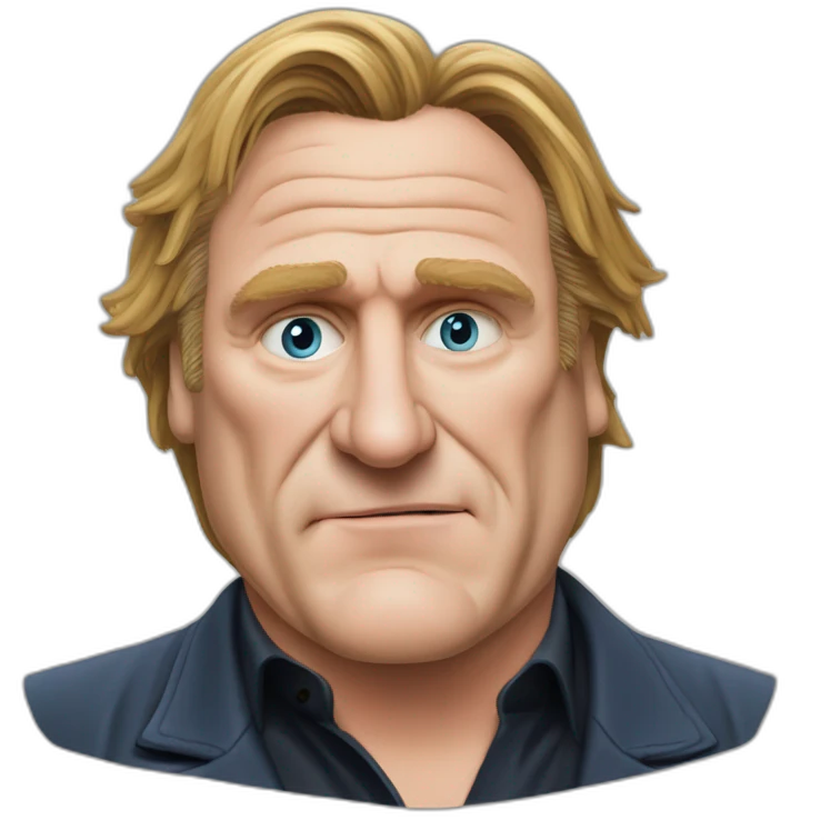 Gerard depardieu avec un doigt dans le nez emoji