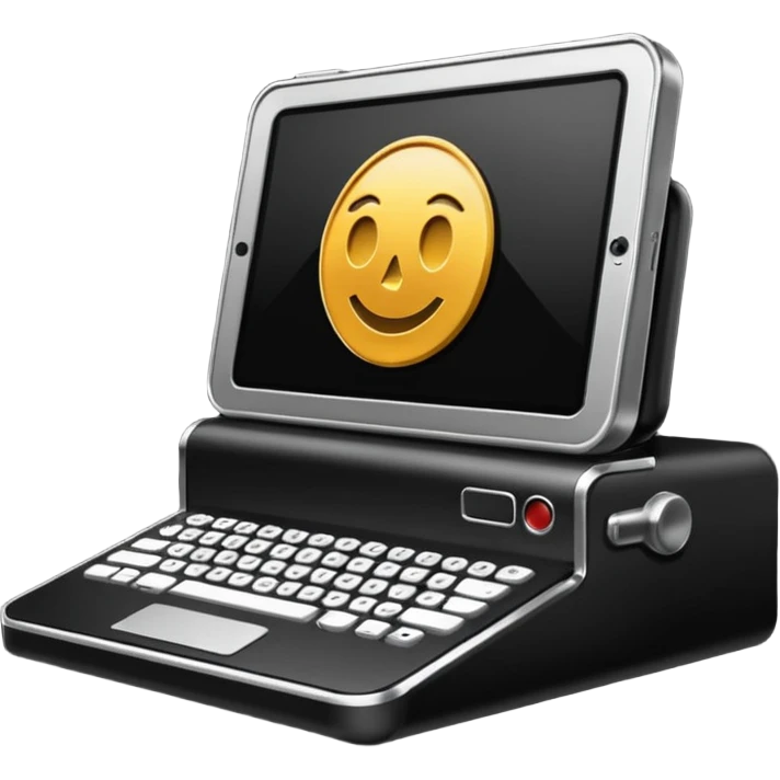 crear un emoji, que sea para proyeectos tanto empresarial como redes sociales, quiero un ordenador y una camara en la misma imagen y que sea aesthetic emoji