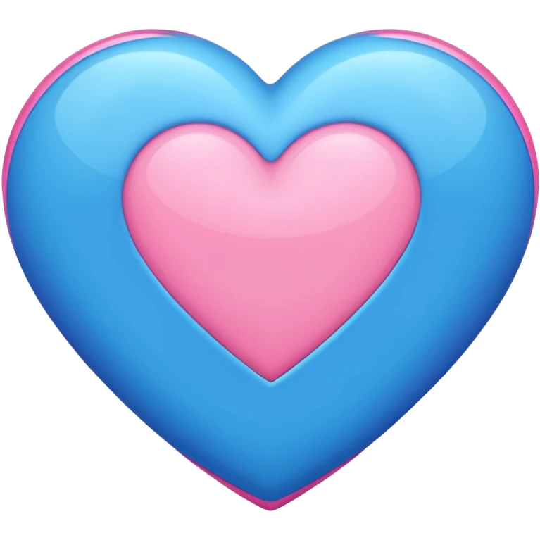 Emoji de coração azul e rosa emoji