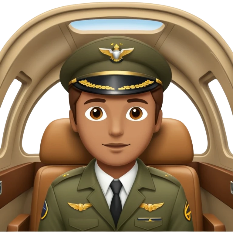 Withe man with Brown Hair in a jet  emoji