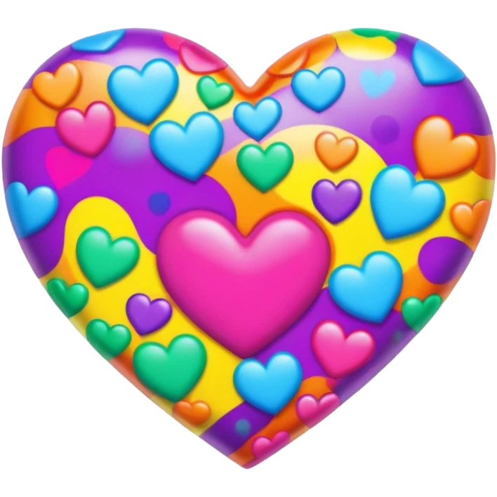 lisa frank rainbow leopard print heart emoji