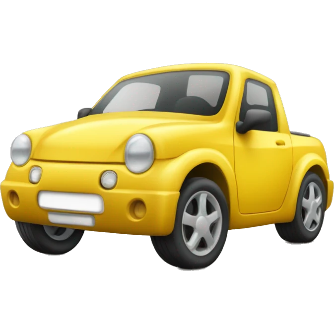 petite voiture jaune de côté emoji