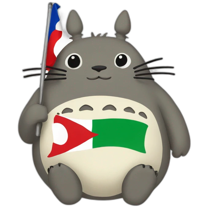 Totoro with the Basque flag emoji