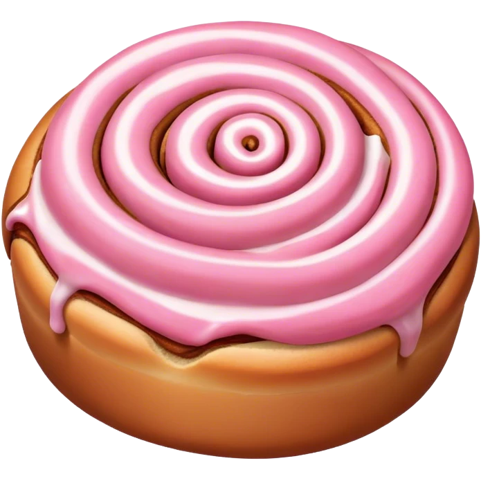 Rol de canela rosa emoji