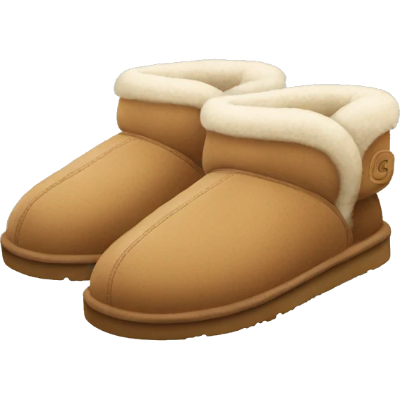 cozy ugg light brown slippers  emoji