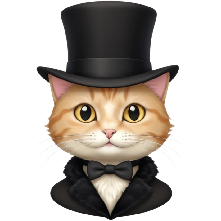 Кіт у чоботях з чорним циліндром emoji