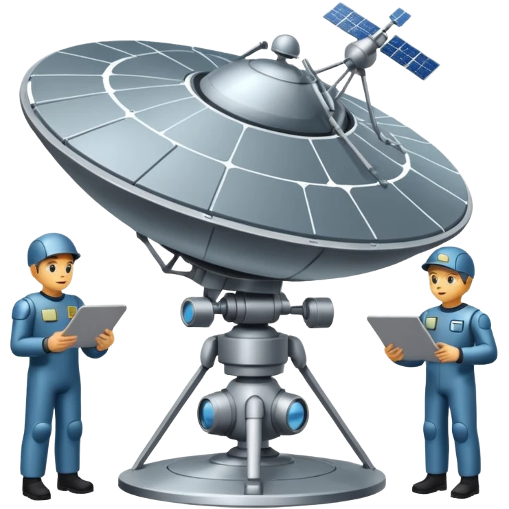 satellite qui observe plein d’unités emoji